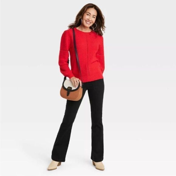 Knox Rose Crewneck Pointelle Sweater - Picture 3 of 3